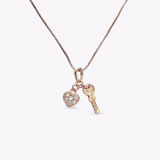 Key & Heart Necklace