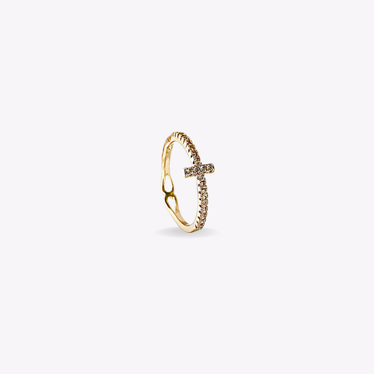 Dainty Cross Ring