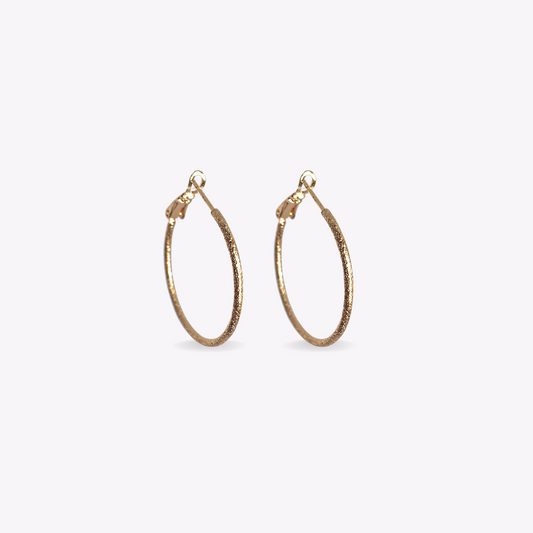 Textured Gold Hoops