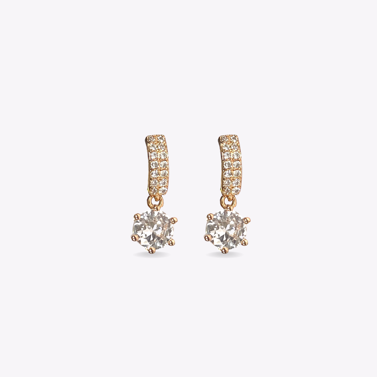 Solitaire Drop Earrings