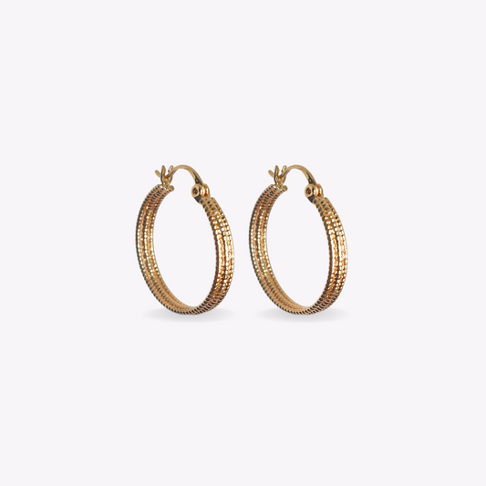 Glamorous Triple Hoops