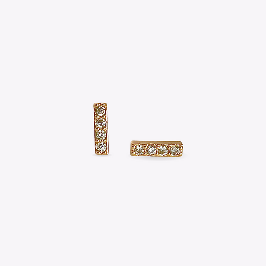 Gold Bar Studs