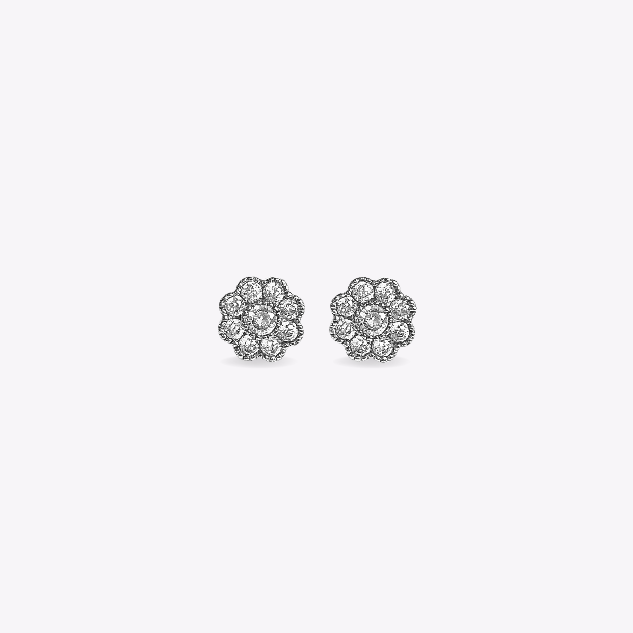 Flower Pave Studs