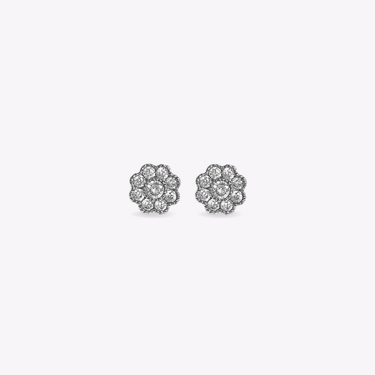 Flower Pave Studs