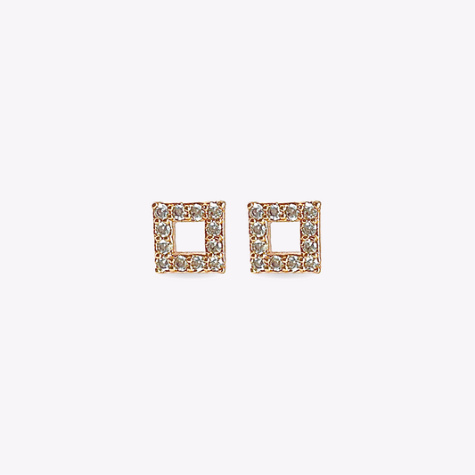 Square Gold Studs