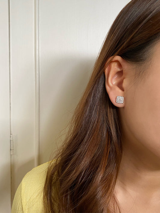 Square Pave Studs