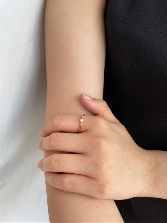 Two-Stone Open Gold Ring