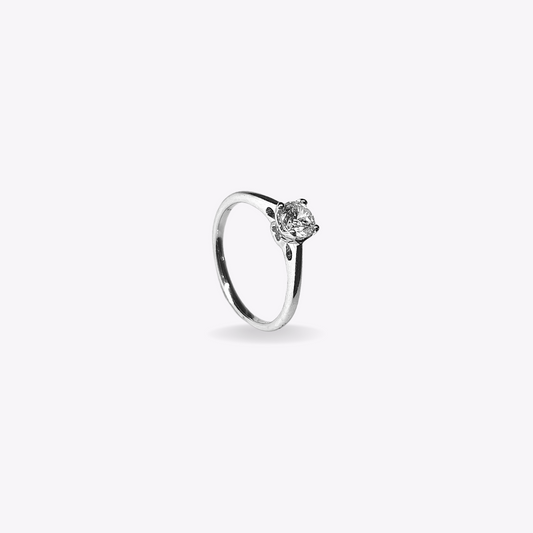 Petal Solitaire Ring