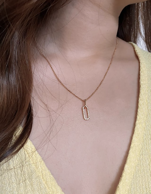 Drop Clip Gold Necklace