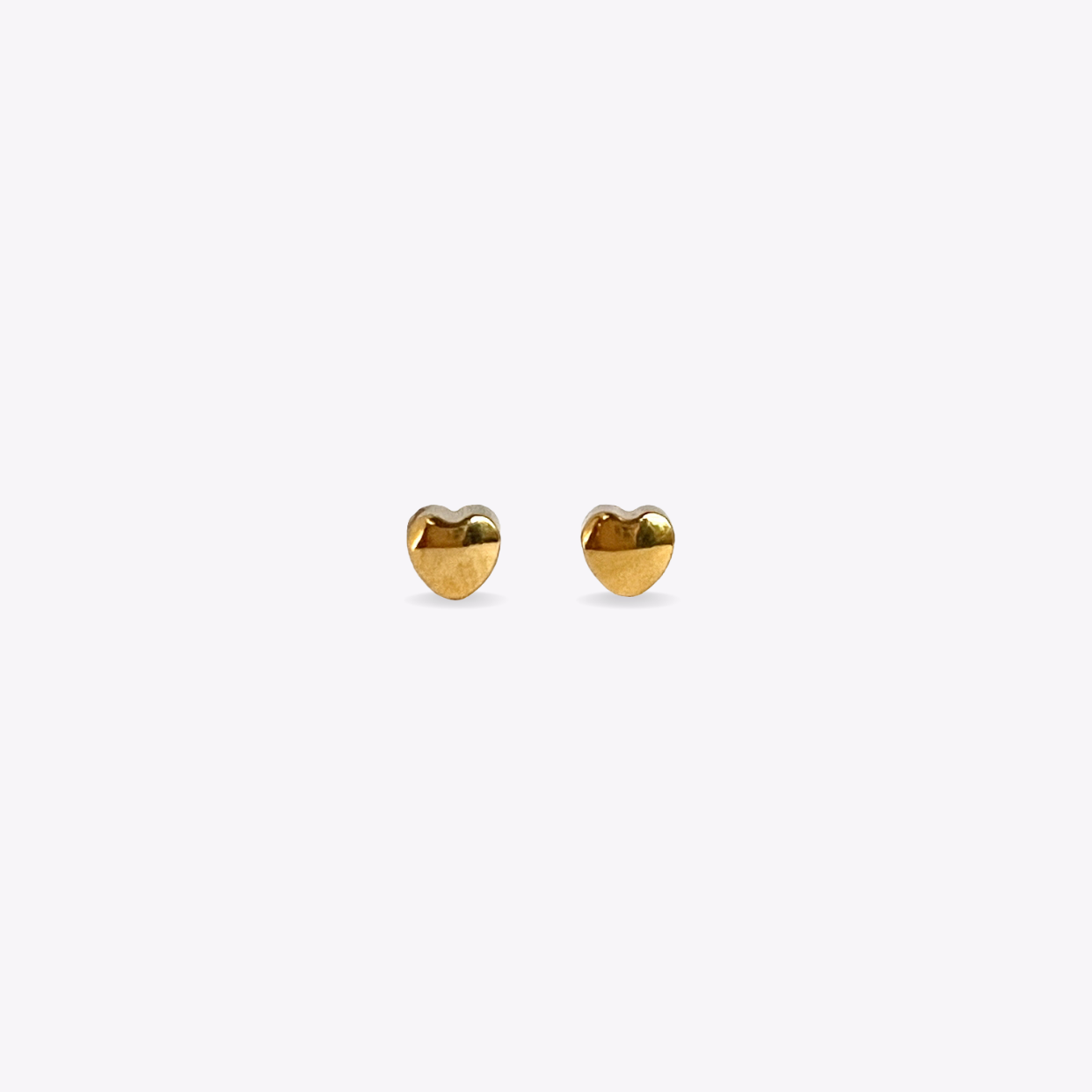 Simple Heart Gold Studs