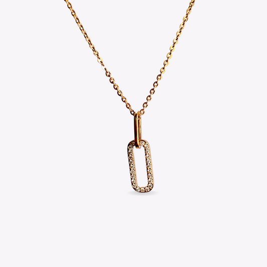 Drop Clip Gold Necklace