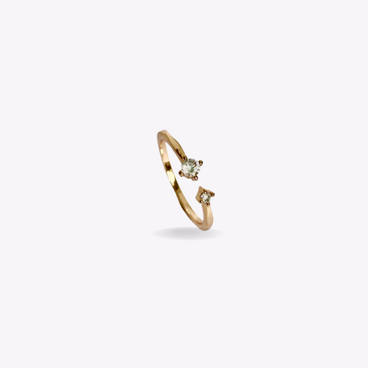 Two-Stone Open Gold Ring