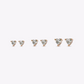 Heart Stone Gold Studs