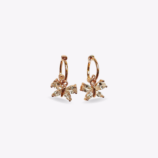 Butterfly Gold Hoops