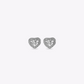 Heart Halo Solitaire Studs